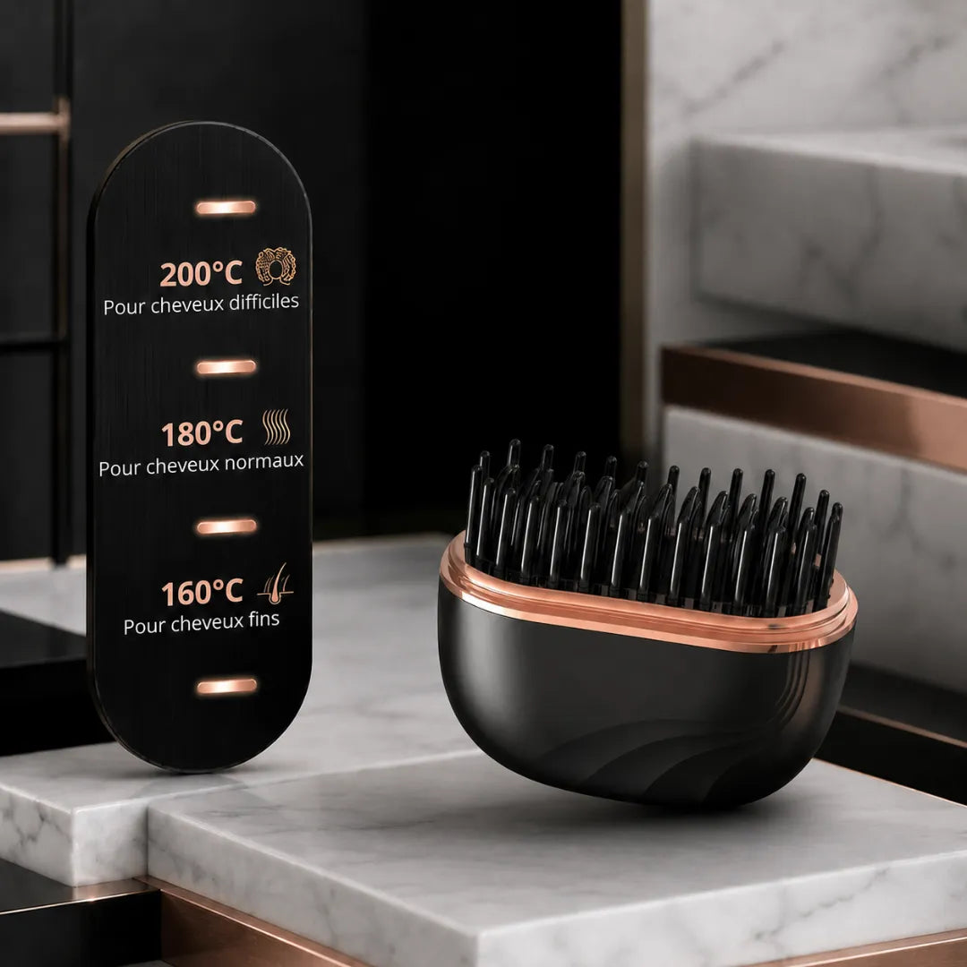 Brosse chauffante lissante