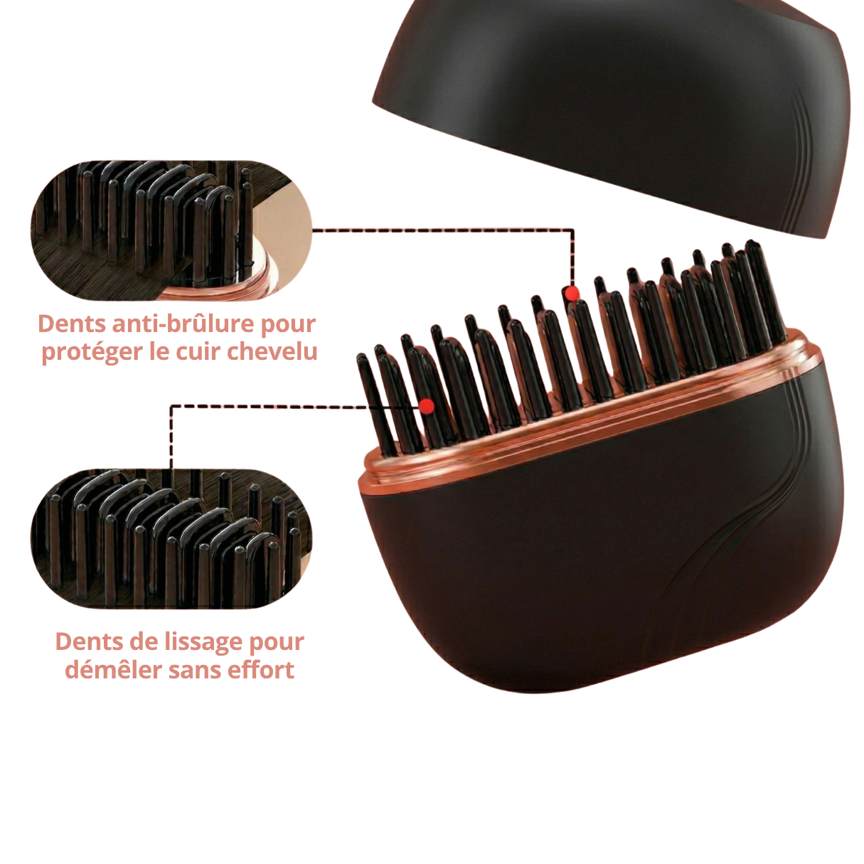 Brosse chauffante lissante